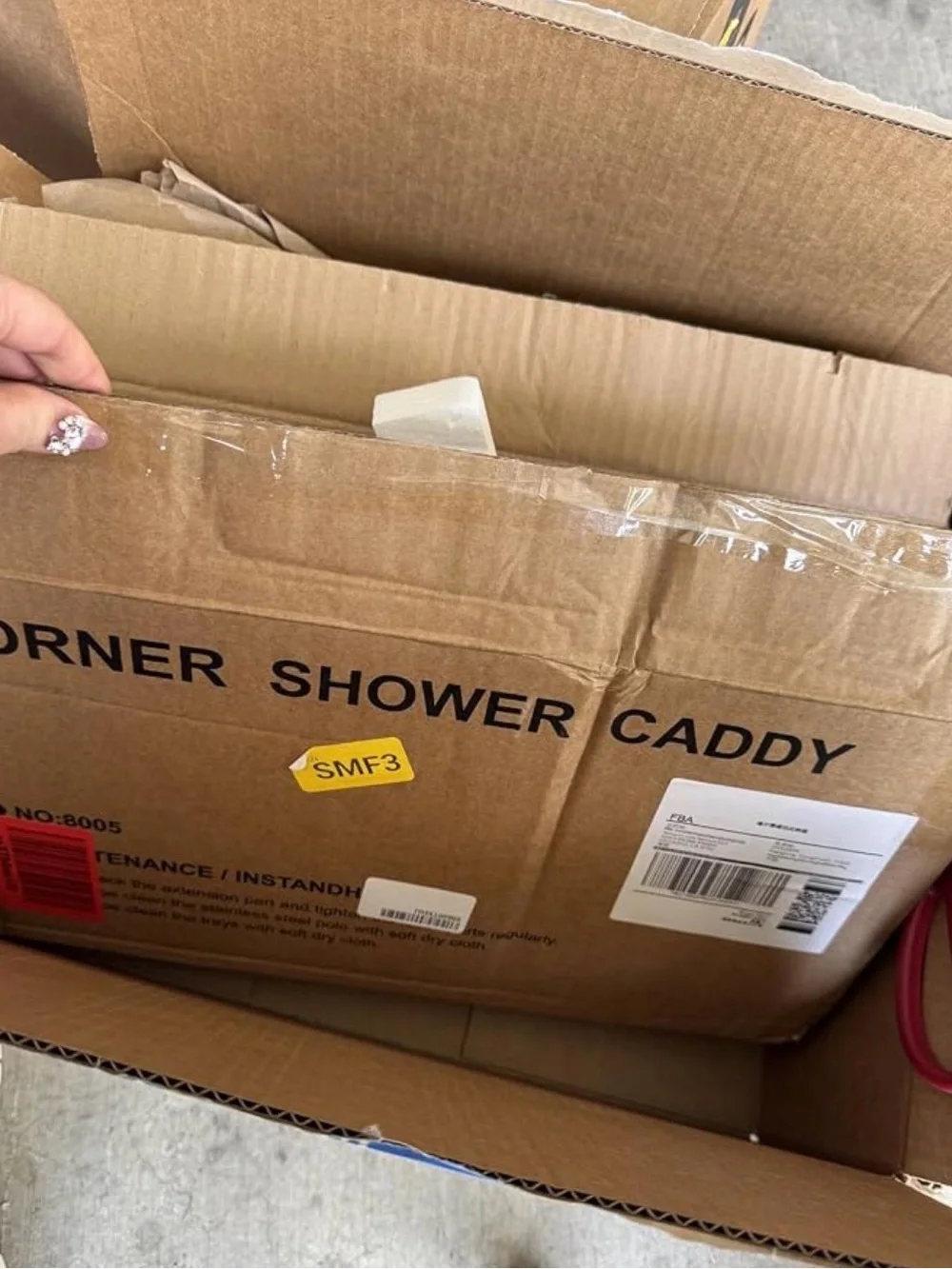Black Corner Tension Shower Caddy - Organized Bathroom Storage